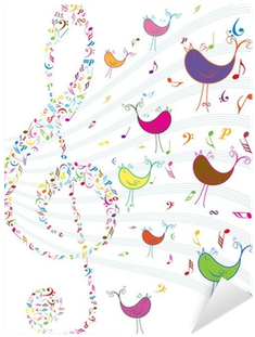 Vinilo Pixerstick Vector Notas Musicales De La Vendimia - Music (400x400), Png Download