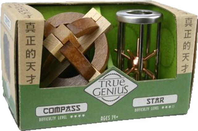 Compass & Star - True Genius Star Puzzle (640x640), Png Download