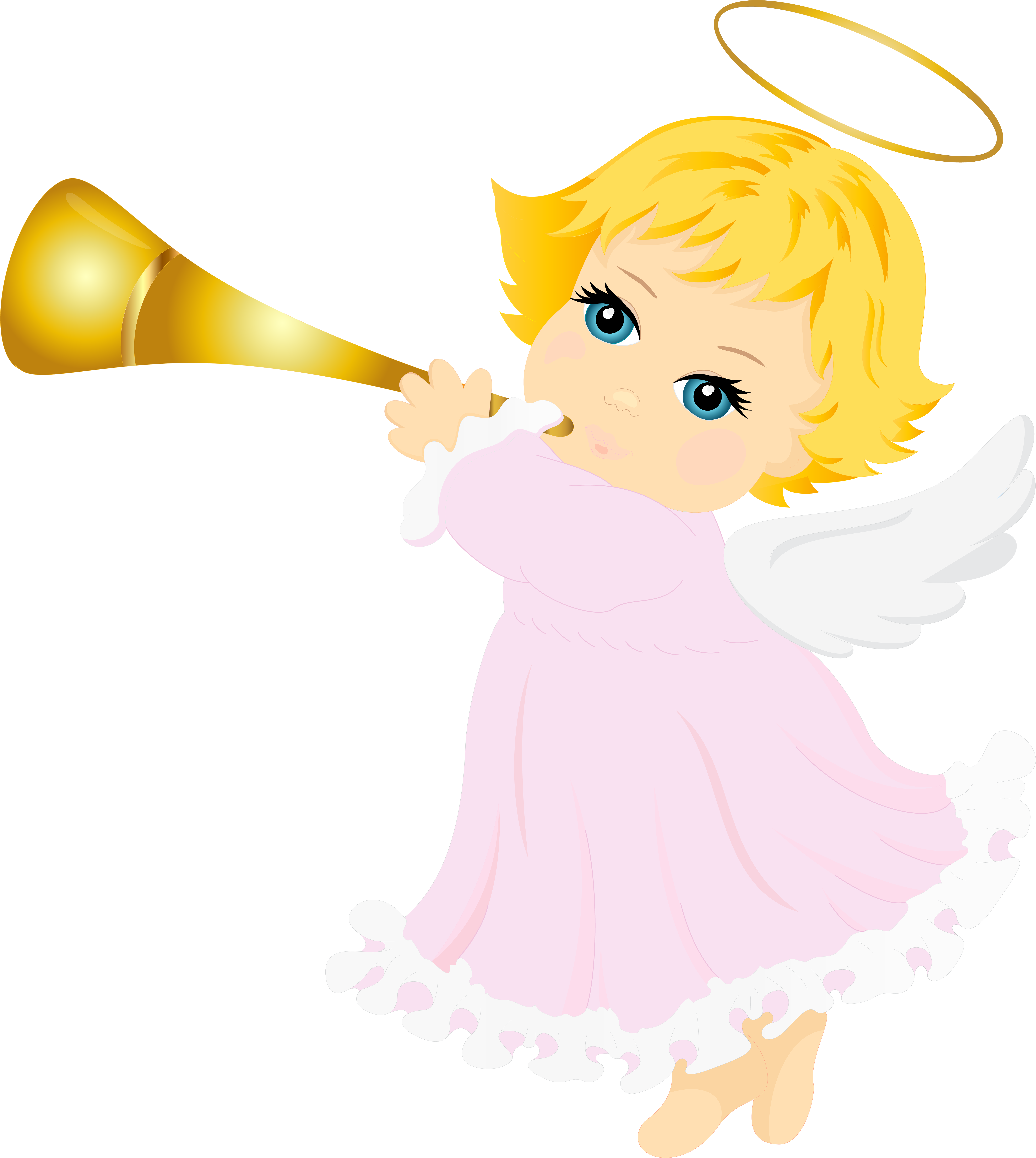 Angel Transparent Clip Art Image - Baby Angel Clipart Png (537x600), Png Download