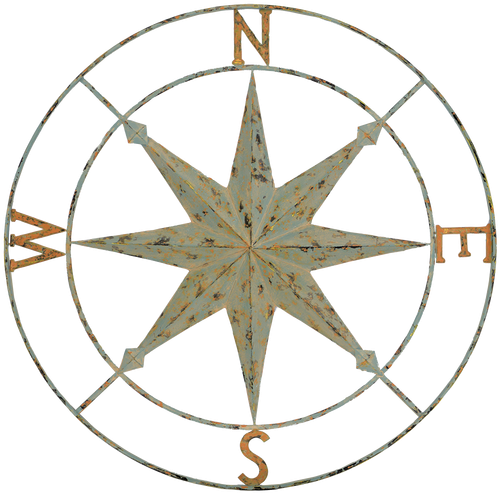 Compass Points, Paragon Metal Art, Compass Rose Features - Compass Rose Red (500x500), Png Download
