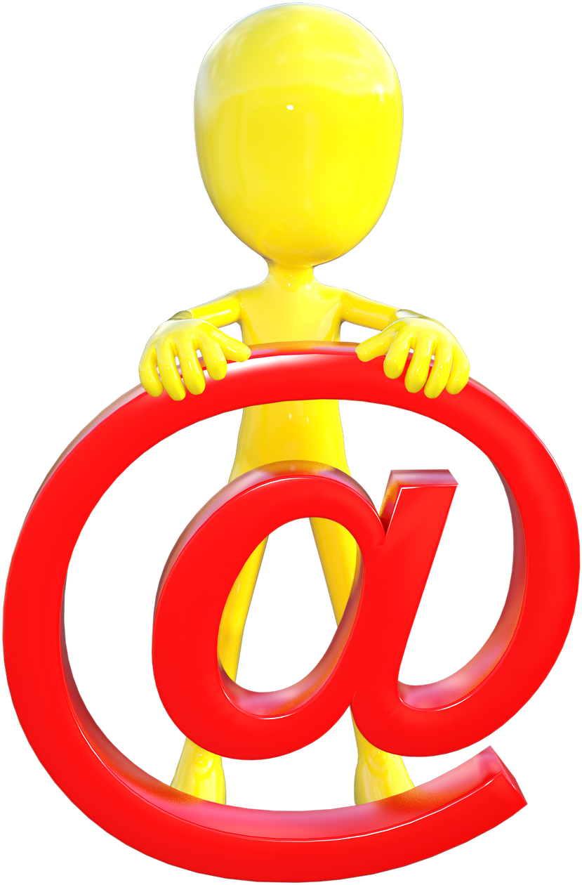 9735 - Muñeco De Correo Electronico Png (1920x1453), Png Download