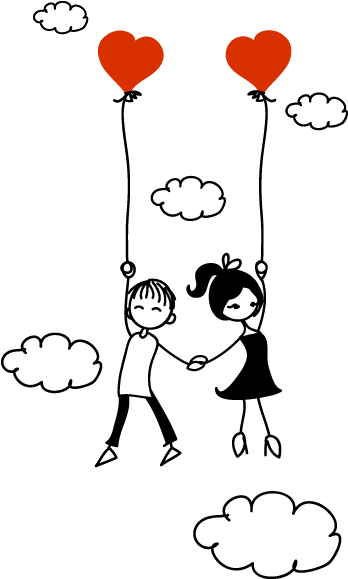 Imagenes De Parejas Blanco Y Negro Dibujos (600x600), Png Download