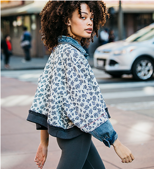 Topleft - Free People Jean Jacket Floral (628x412), Png Download