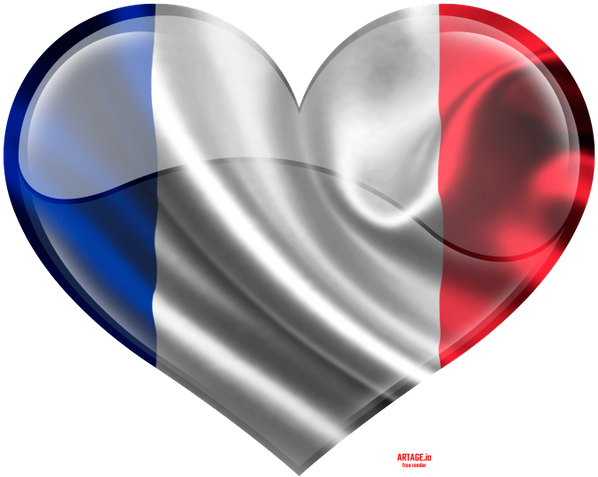 Сердце, Любовь, Франция, Сердечко, Флаг Франции, Love, - Флаг Франции Сердце Png (600x489), Png Download