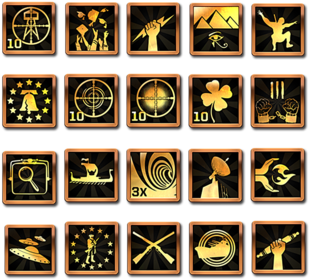 Ninja Time Pirates Achievement Icons By Louie Peregrino - Emblem (400x300), Png Download