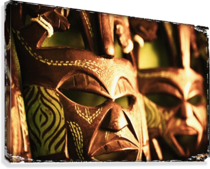 African Masks Canvas Print - Posterazzi African Masks Posterprint 36.00 X 24.00 (429x344), Png Download