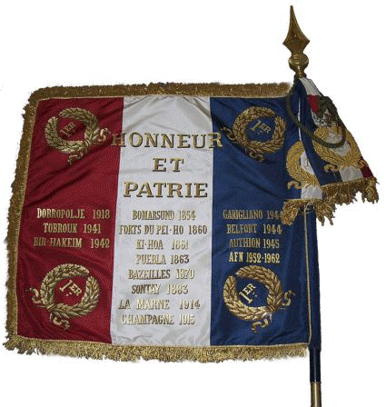 Flag Of The 1 Rima - 1914 French Regimental Flag (425x448), Png Download
