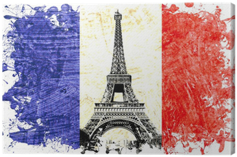 Drapeau France Paris Tour Eiffel Canvas Print • Pixers® - Eiffel Tower (400x400), Png Download