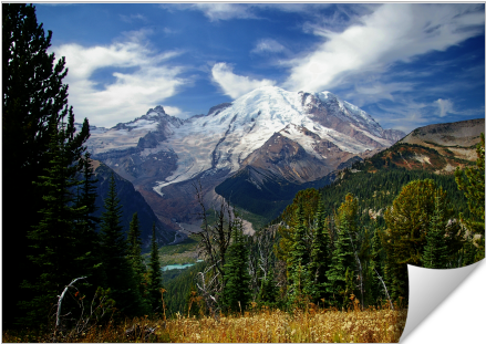 Mount Rainier, Washington - Rainier_5_3464_1 Grußkarte (674x516), Png Download