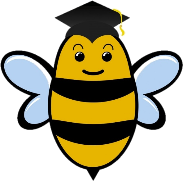Spelling Bee - Cute Bumblebees (688x689), Png Download