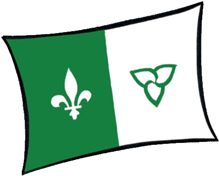 Celebrate Franco-ontarian Day On September 25th With - Franco Ontarian Flag Png (553x463), Png Download