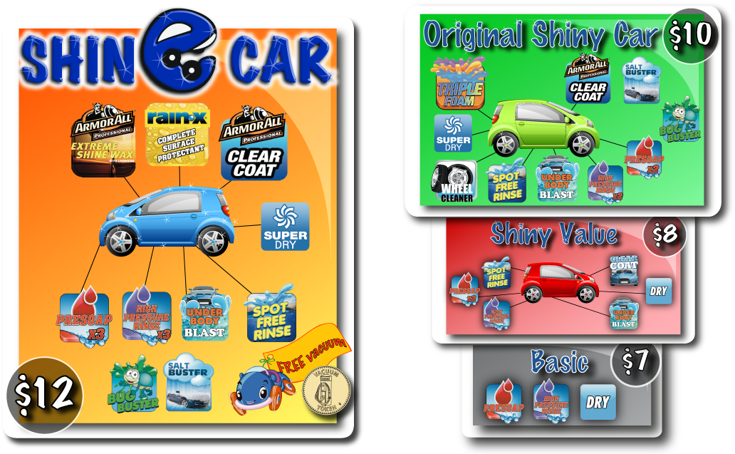 Touch Free Carwash Menu 1200×650 - City Car (1200x650), Png Download