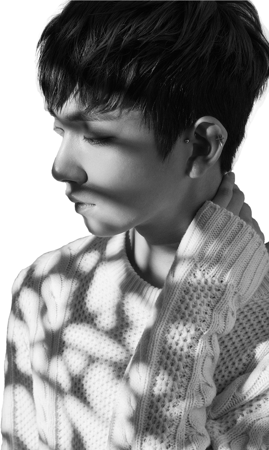 Vasilius Jo Infobox - Joshua Seventeen Black And White (1000x1500), Png Download