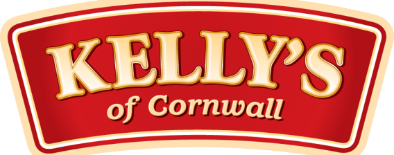 Tesco Now Stocking Kelly's Brandy Butter Ice Cream - Kellys Of Cornwall Logo (568x224), Png Download