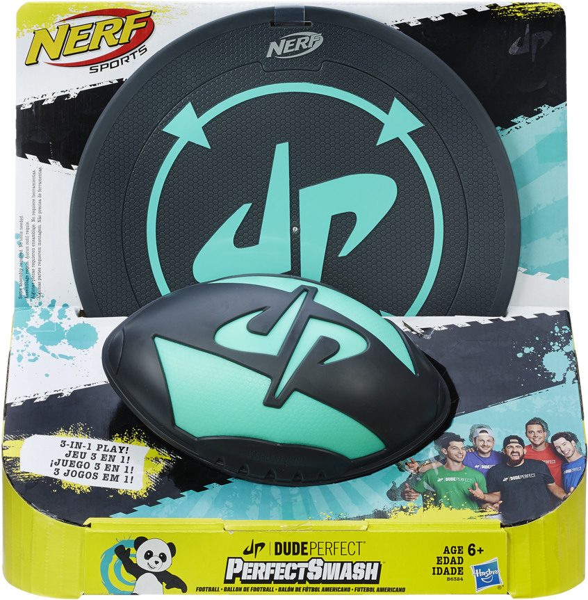 B6324as00 630509392544 Pkg 16 Medium 72dpi - Nerf Dude Perfect Shot Hoops Set (900x900), Png Download