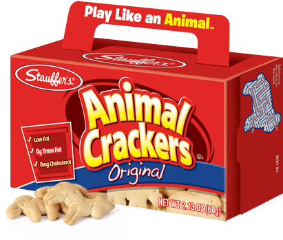 Original Animal Crackers - Stauffers Animal Crackers, Chocolate - 10 Oz (425x412), Png Download