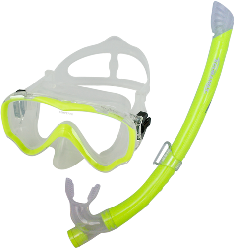 Scubamax Kids Dive Mask Semi-dry Snorkel Set - Scuba Max Mk-253 Dolphin Mask... (525x525), Png Download