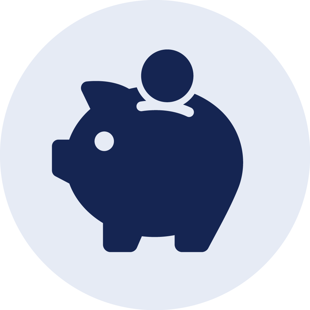 Aaa Icon Parking Discount, Free Unlimited Aaa Icon - Piggy Bank Vector White Png (1034x1034), Png Download