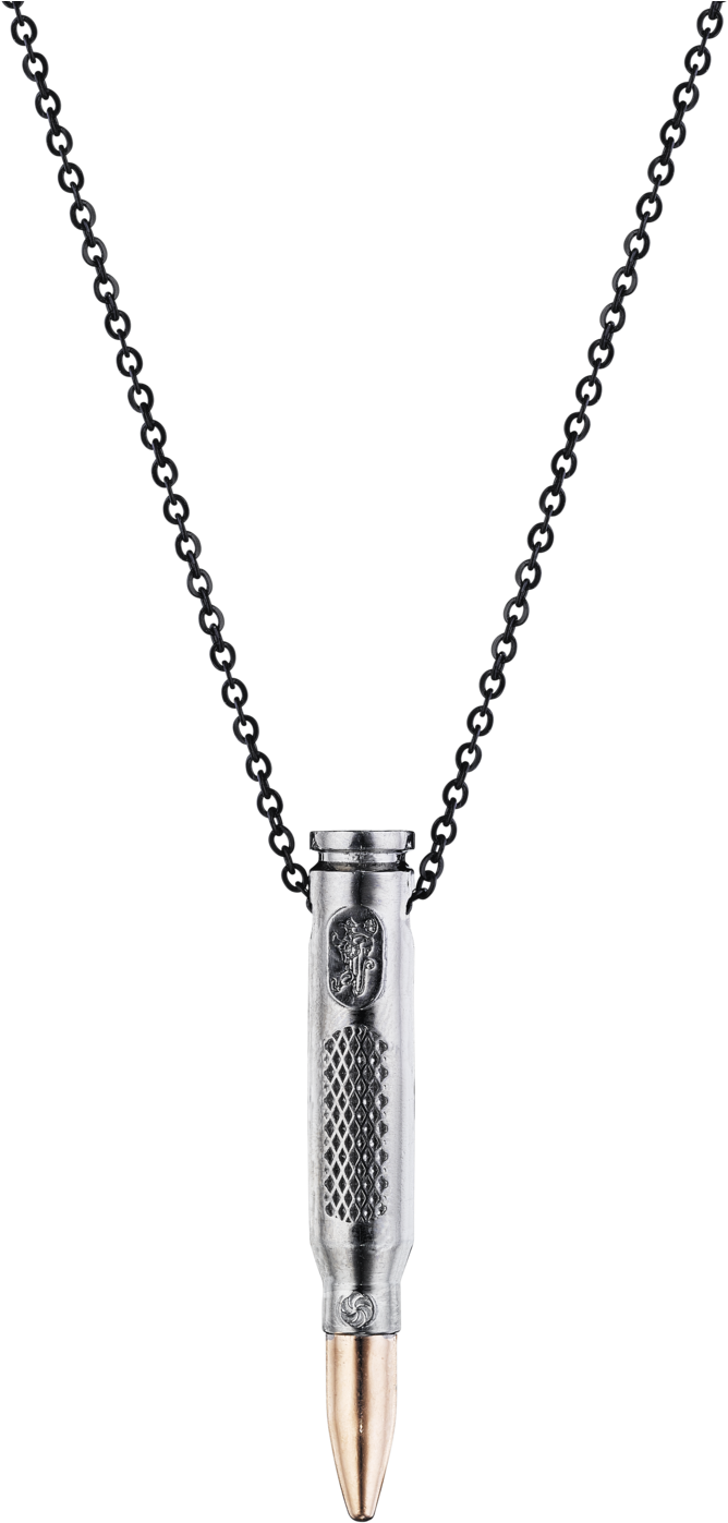 Distressed Black Bullet Necklace - Collana Sacro Cuore Rosario (1500x1500), Png Download