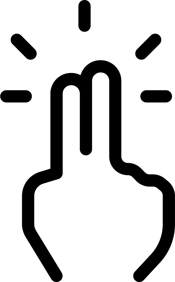 Fingers Clicker Comments - Hand (610x980), Png Download