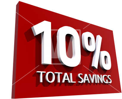 10 Percent Icon - 10 Percent Savings (550x366), Png Download