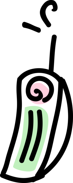 Vector Illustration Of Mobile Smartphone Phone Telephone (281x700), Png Download