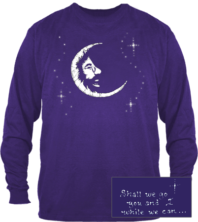 Grateful Dead Jerry Garcia Moon Long Sleevet Shirt - Jerry Garcia Moon (402x450), Png Download