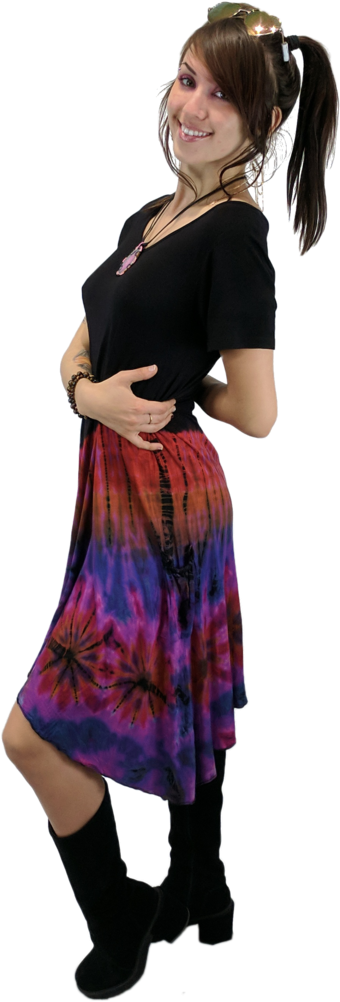 Tye Die Dress By Purple Moon - Photo Shoot (683x1024), Png Download