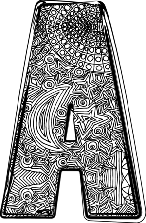 Fancy Letter A - Archive (300x456), Png Download