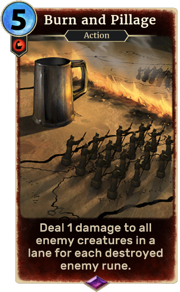 Burn And Pillage - The Elder Scrolls: Legends (409x663), Png Download