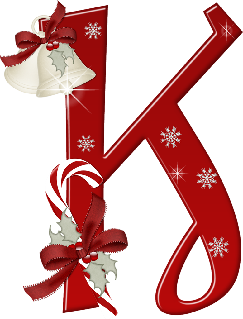 B *✿*k For Kathy Letter K, Alphabet Letters, Fancy - Christmas Letter K (780x1024), Png Download