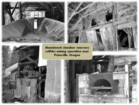 Cinnabar Deposits Occurring Naturally In The Ochoco - Monochrome (457x343), Png Download