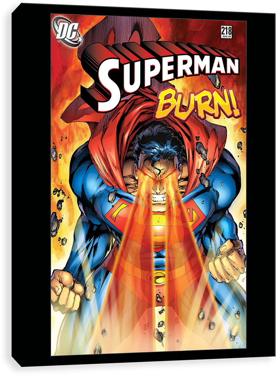 Comic Dc - Burn - Superman Burn Poster (1280x1280), Png Download
