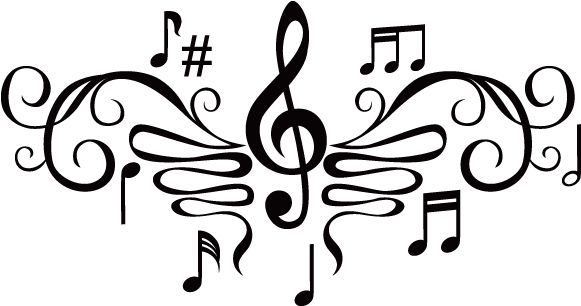 Vinilos Decorativos Filigrana Musical - Diseño De Musica Para Pared (650x650), Png Download