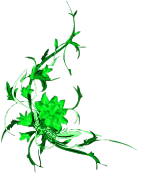 Florales En Vectores - Flowers Design Green (334x400), Png Download