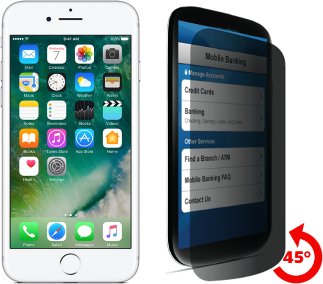 Cellhelmet Privacy Tempered Glass For Iphone 7 Plus - Iphone 7 Vs Mi6 (713x600), Png Download