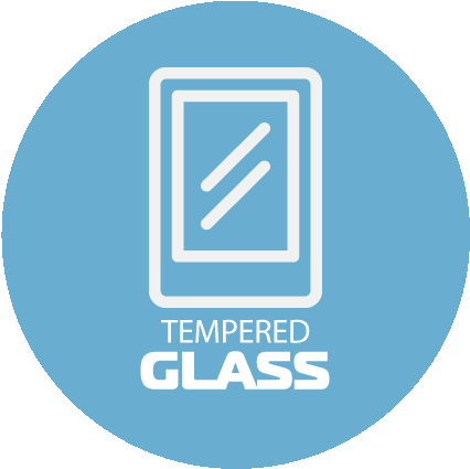 Iphone 6s-tempered Glass - Tempered Glass Logo Png (612x612), Png Download