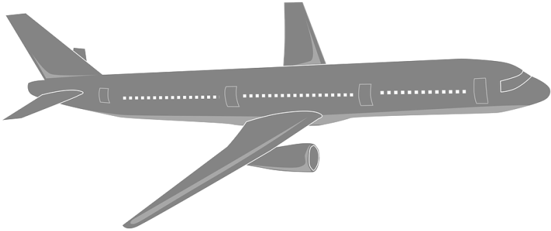 Pin Airplane Clipart Outline - Aeroplane Black And White Clipart (800x400), Png Download