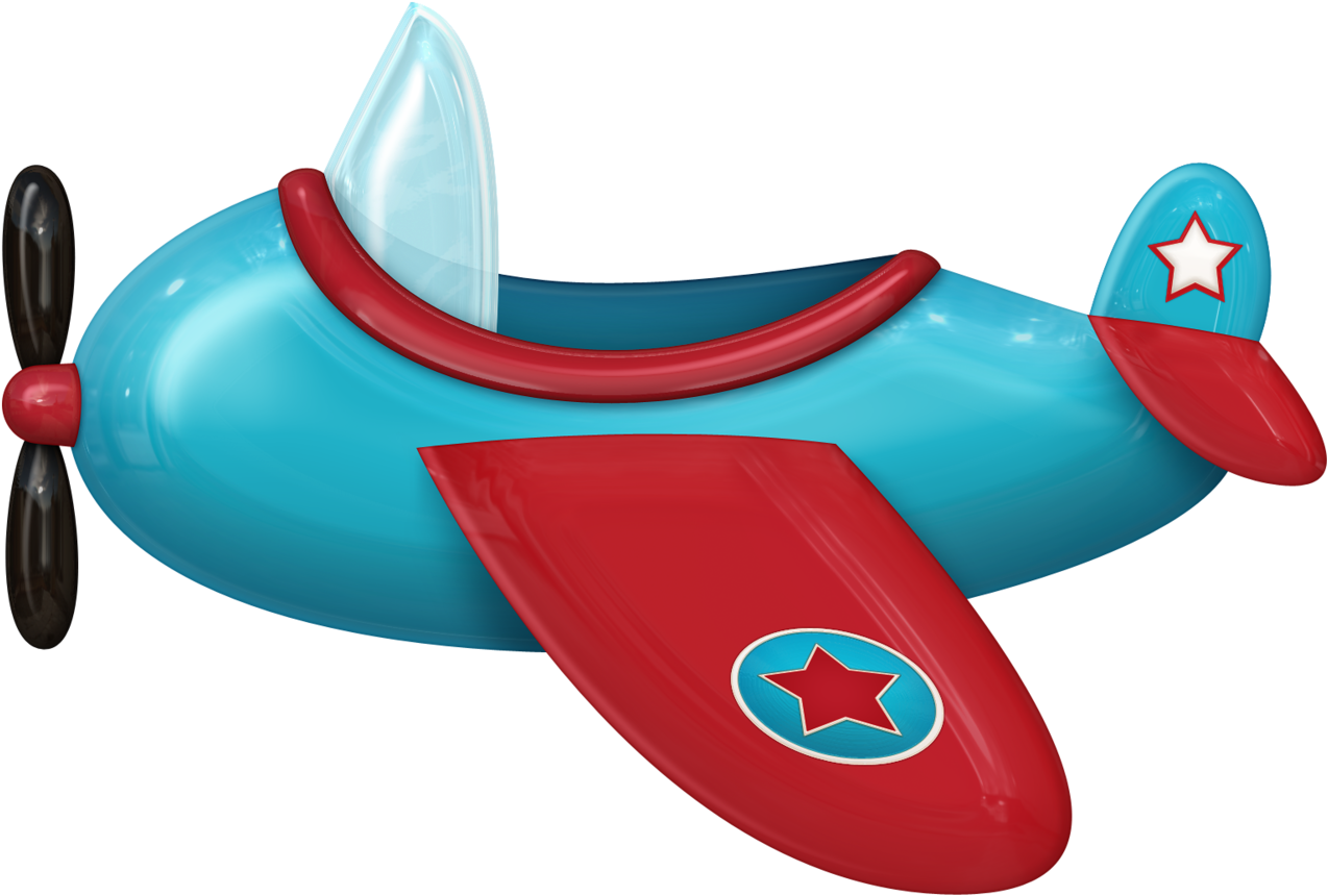 B *✿* De Pilotos - Blue And Red Airplane Clip Art (1280x866), Png Download