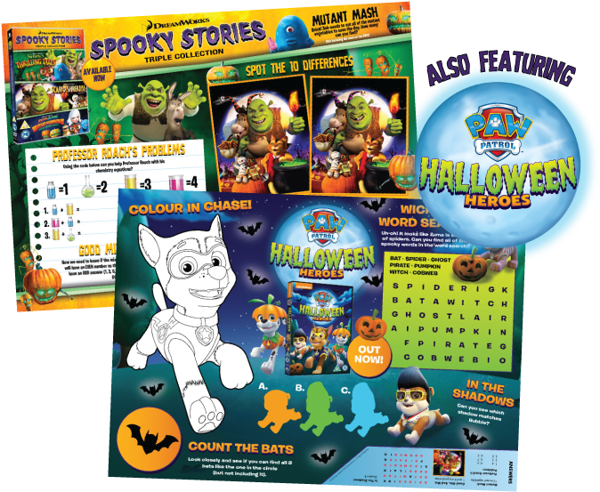 Download Activity Sheet - Paw Patrol Halloween Heroes (700x589), Png Download
