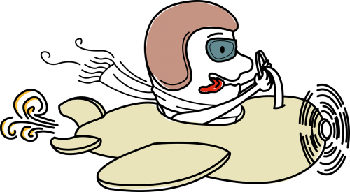 Caricaturas De Avion Comercial (500x275), Png Download