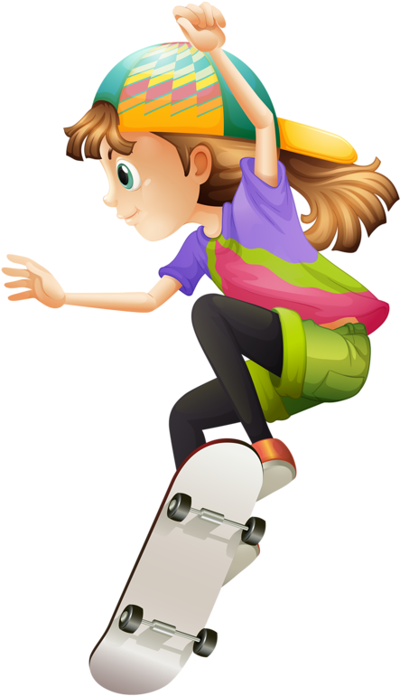 La Patineta, Andar En Patineta - Andar En Patineta Dibujo (456x800), Png Download