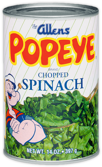 Only The Highest Quality Spinach Goes Into Every Can - Popeye Spinach (570x570), Png Download