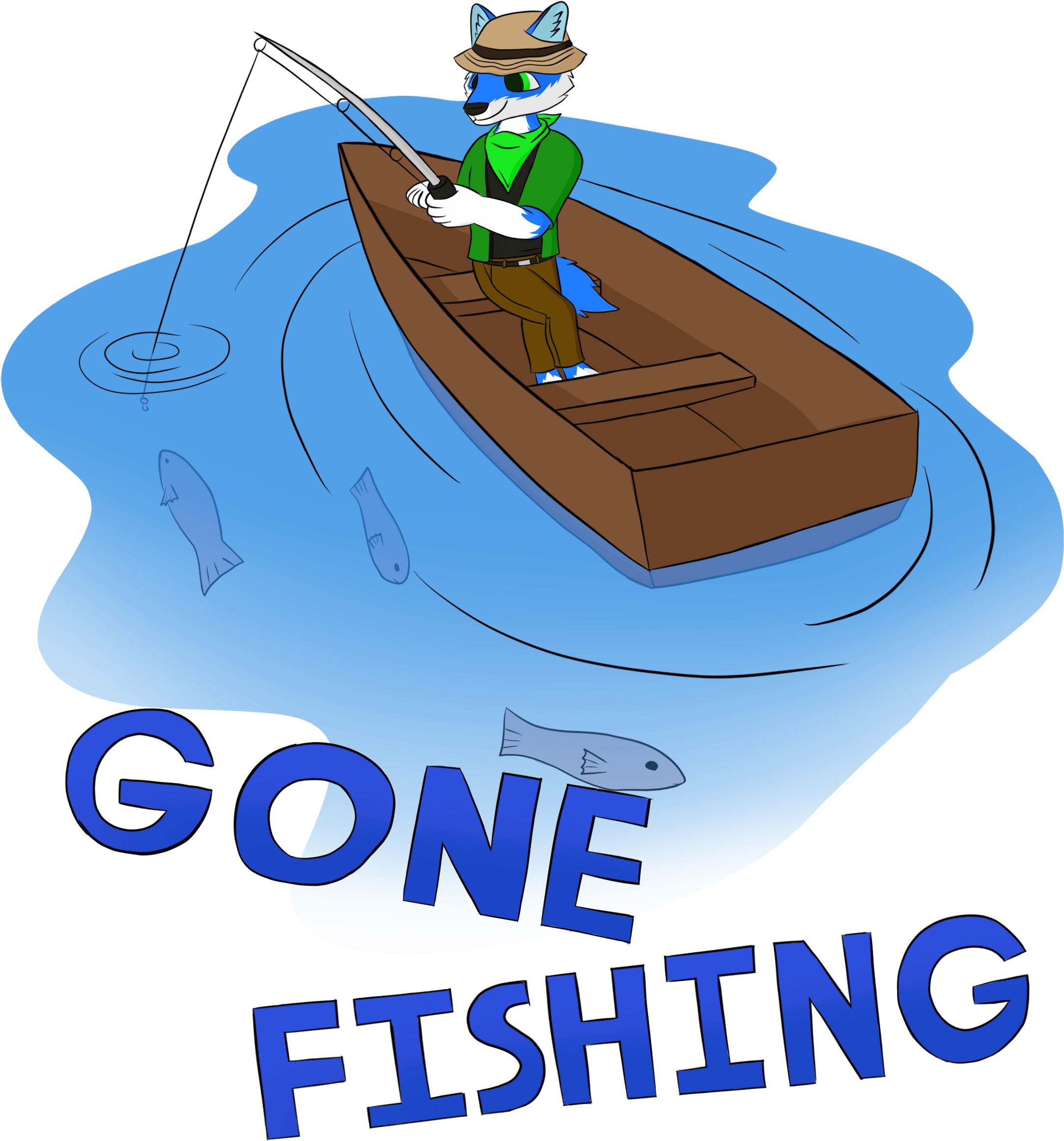 Gone Fishing - Gone Fishin' (2200x3000), Png Download