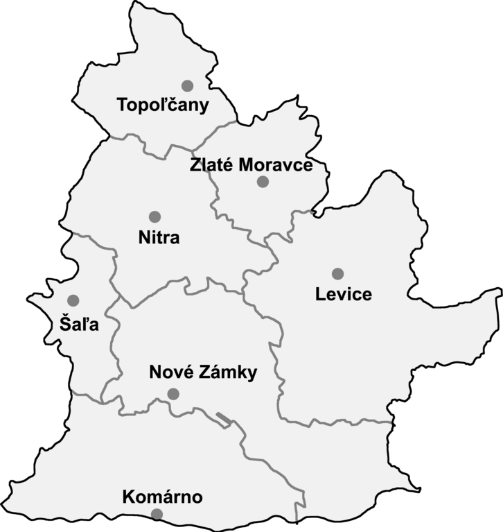 Nitra Okresy - Okres Levice (726x767), Png Download