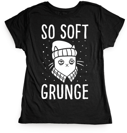 Soft Grunge Cat Womens T-shirt - I M Small And Sensitive But Also Fight Me (484x484), Png Download