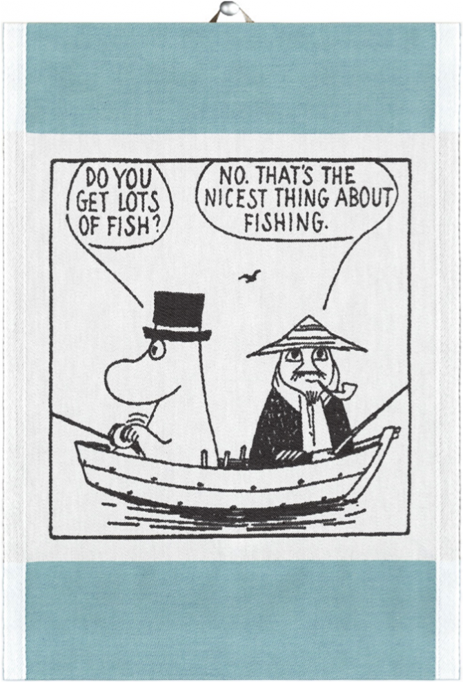 Ekelund Tea Towel - Ekelund Weavers Gone Fishing Tea Towel (988x988), Png Download