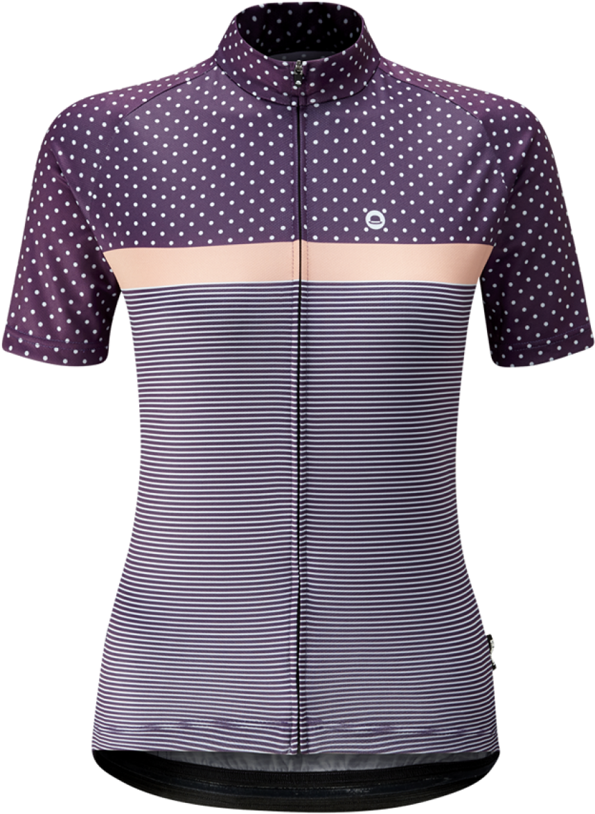 2017 Chapeau Madeleine Polka Stripe Womens Jersey Purple - Chapeau Women's Madeleine Polka Stripe Jersey Purple (1000x1346), Png Download
