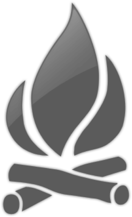 Fire Place Png Grey - Camping Silhouette (1066x1067), Png Download