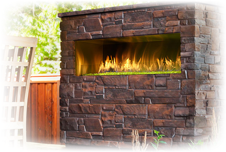 Palazzo Outdoor Fireplace - Majestic Palazzo Odpalg-48 Outdoor Linear Gas Fireplace (470x350), Png Download